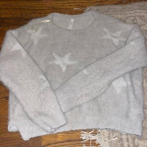 Fuzzy star sweater